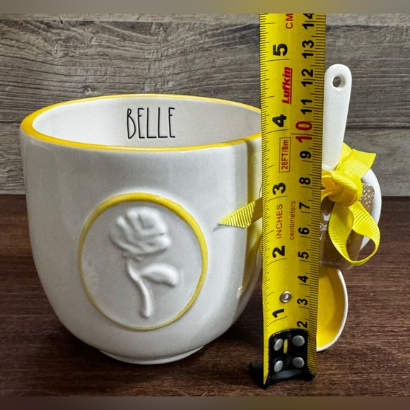 Rae Dunn Disney Beauty And The Beast BELLA Double Side Mug with Spoon 🥄 … - Picture 9 of 11